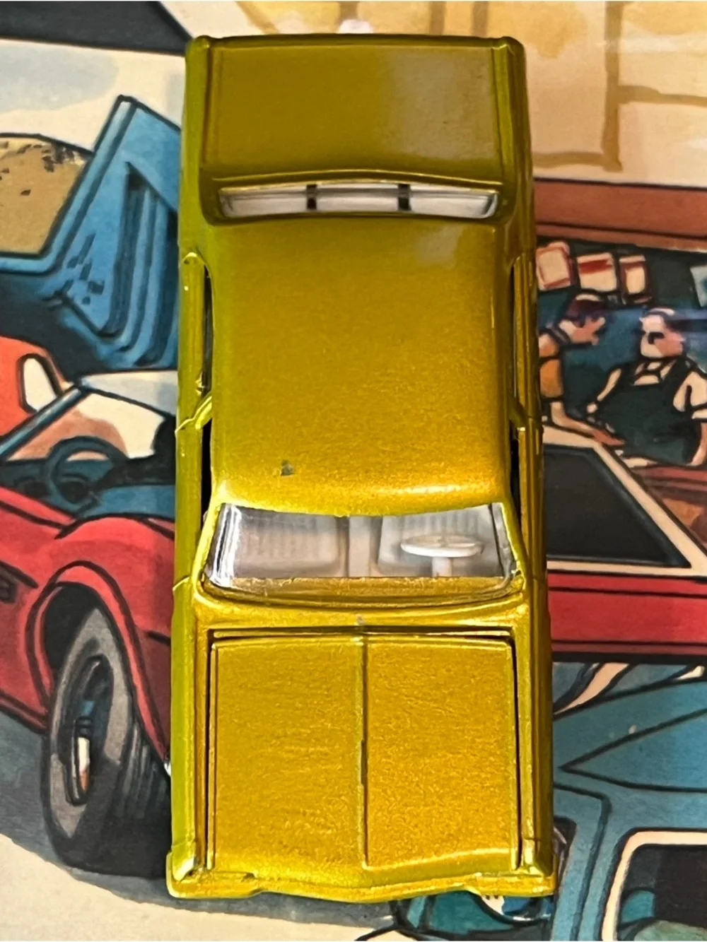 Vintage Matchbox Superfast No. 36 Opel Diplomat Gold Made in England Lesney